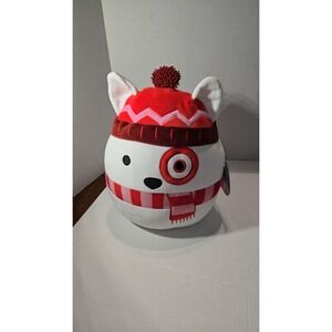 Bullseye The Dog Squishmellow Christmas NWT Red And White Pillow Plush